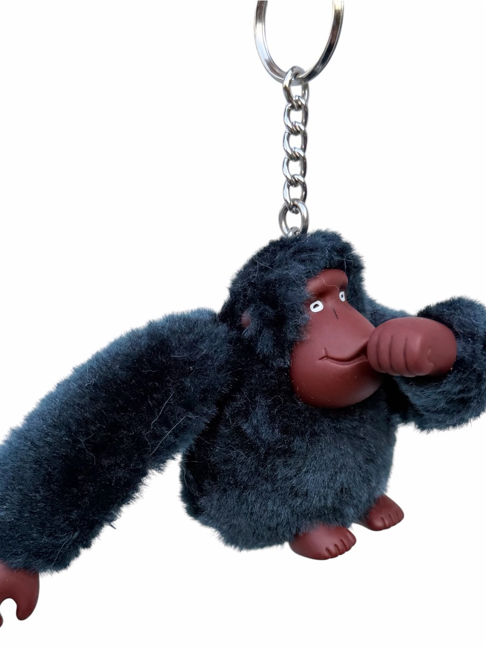 NWT Kipling KIM Navy Blue Medium Monkey Keychain Bag Charm Plush Gorilla
